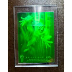 1994 FLEER THE AMAZING SPIDERMAN HOLOGRAM 4 OF 4 GREEN HOLO  W/Plastic Protector